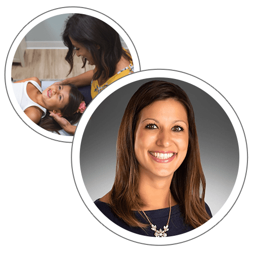 Chiropractor Amherst NY Ashley Gleason-Giancola Adjusting Daughter